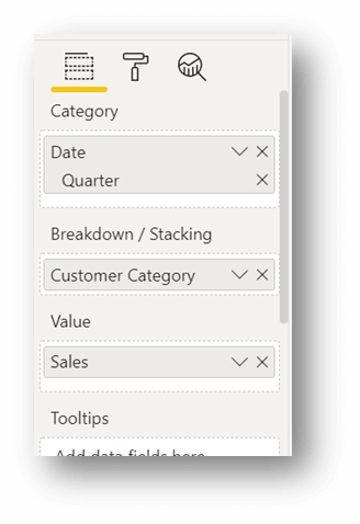 Stacked Column Configuration Power BI