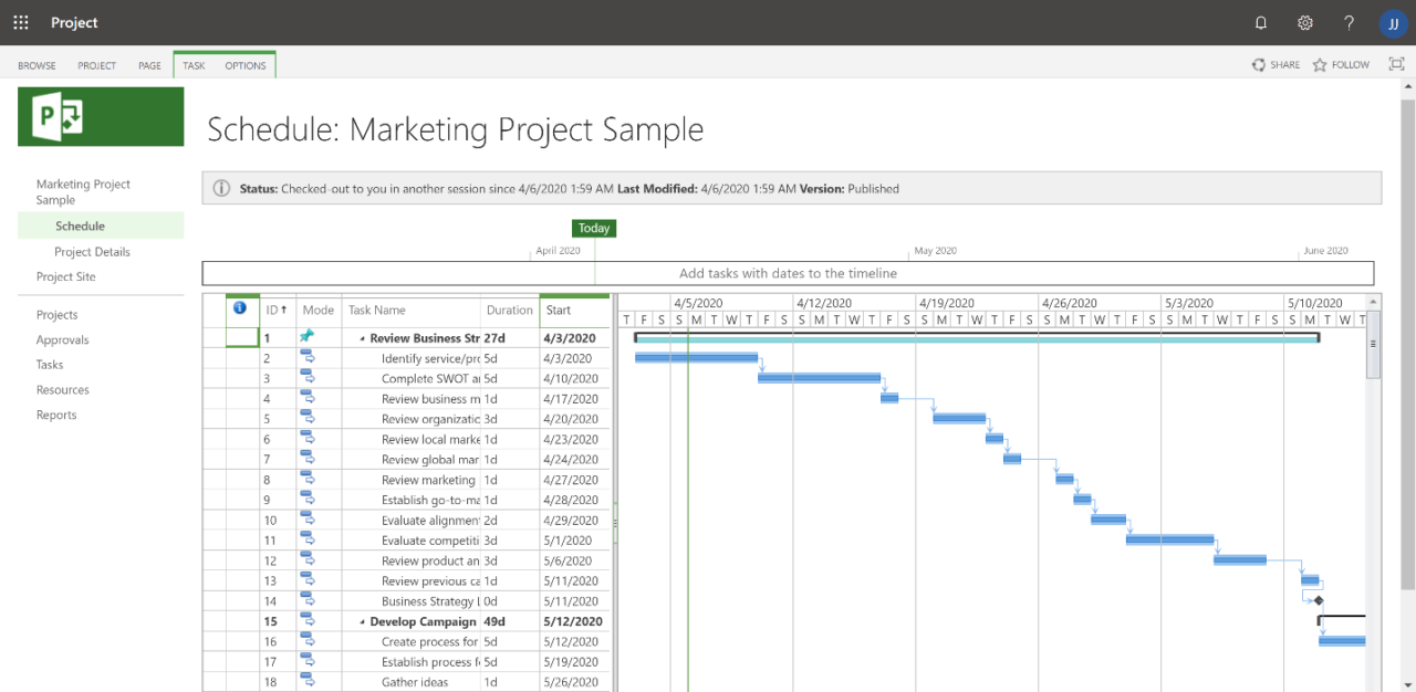 Visualize Microsoft Project Data in Power BI using xViz Gantt Chart