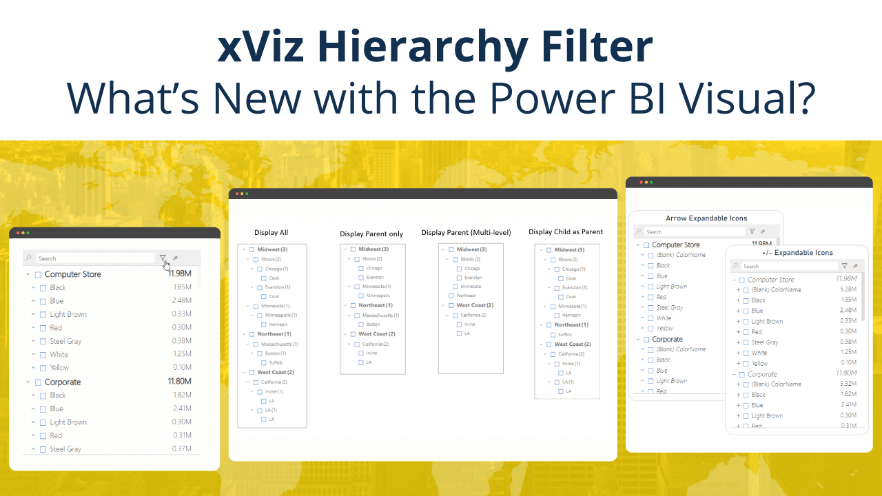 xViz Hierarchy Filter (v 1.1.3) – What’s New in the Power BI Visual?