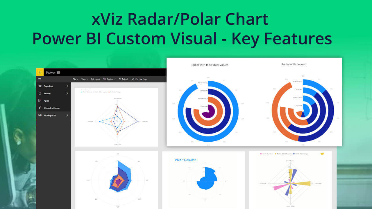 xViz Radar/Polar Chart – Power BI Custom Visual Key Features